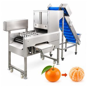 Automatic tangerine peeling machine for citrus fruit processing