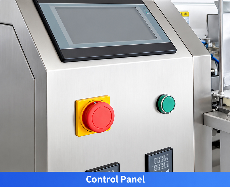 Touchscreen control panel for automatic vacuum packaging machine