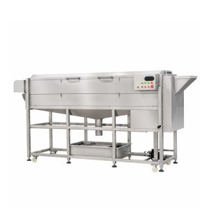 High-capacity potato washing and peeling machine for root vegetables