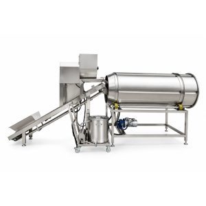 Industrial drum seasoning machine for chips and snack food production