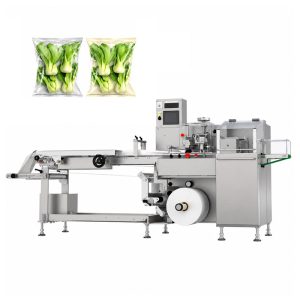 Pillow packaging machine for food and consumer products