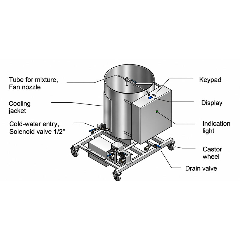 Mobile yeast cultivation tank for brewery fermentation preparation