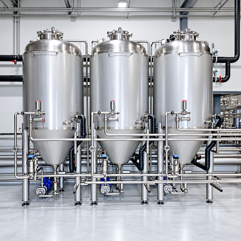 Stainless steel yeast holding tank for brewery fermentation